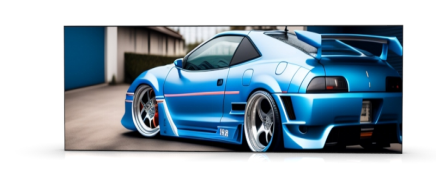 Wall Mount Frameless Commercial Advertising Display --65.9 inch